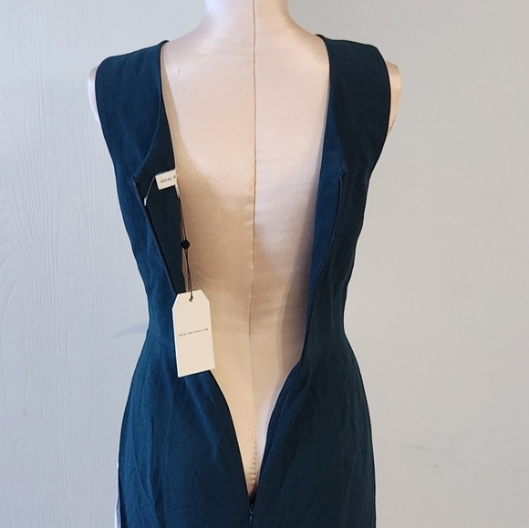 Dress The Population Sandra Stretch Crepe Slit Maxi Gown - Picture 11 of 16